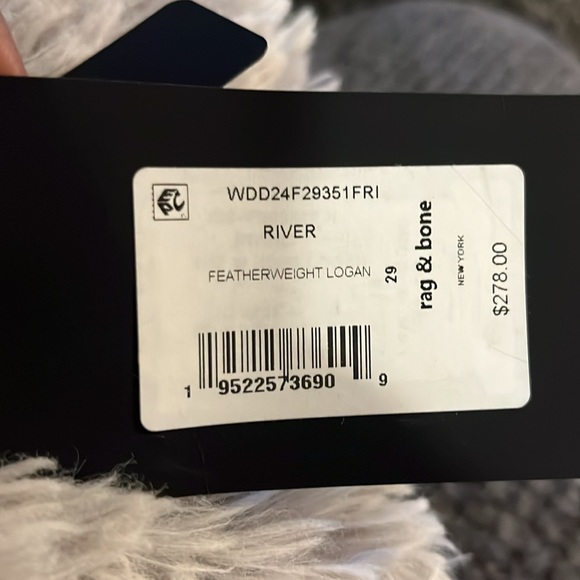 RAG & BONE RIVER FEATHERWEIGHT LOGAN HIGH RISE WIDE LEG JEANS 3 SIZES - Picture 9 of 12